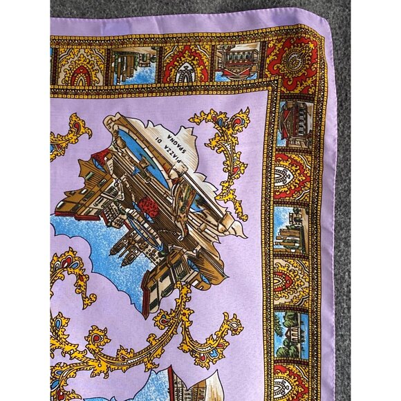 VTG ROMA Italia Scarf Square Rome Italy Landmark Tourist Attractions Souvenir - Picture 6 of 12